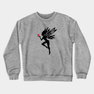 Fairy with Heart in Silhouette Crewneck Sweatshirt